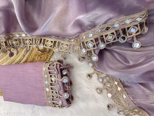 M.Premium JIMMICHOO MIRROR WORK SAREE